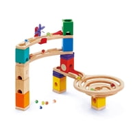 Toy Hape Quadrilla Corre Para Terminar Bloques De Madera Con Marble Run