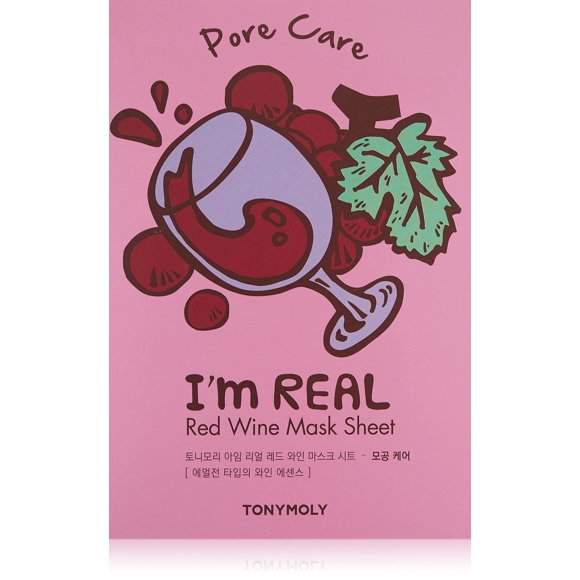 Mascarilla TONYMOLY I'm Real Red Wine, 10 unidades