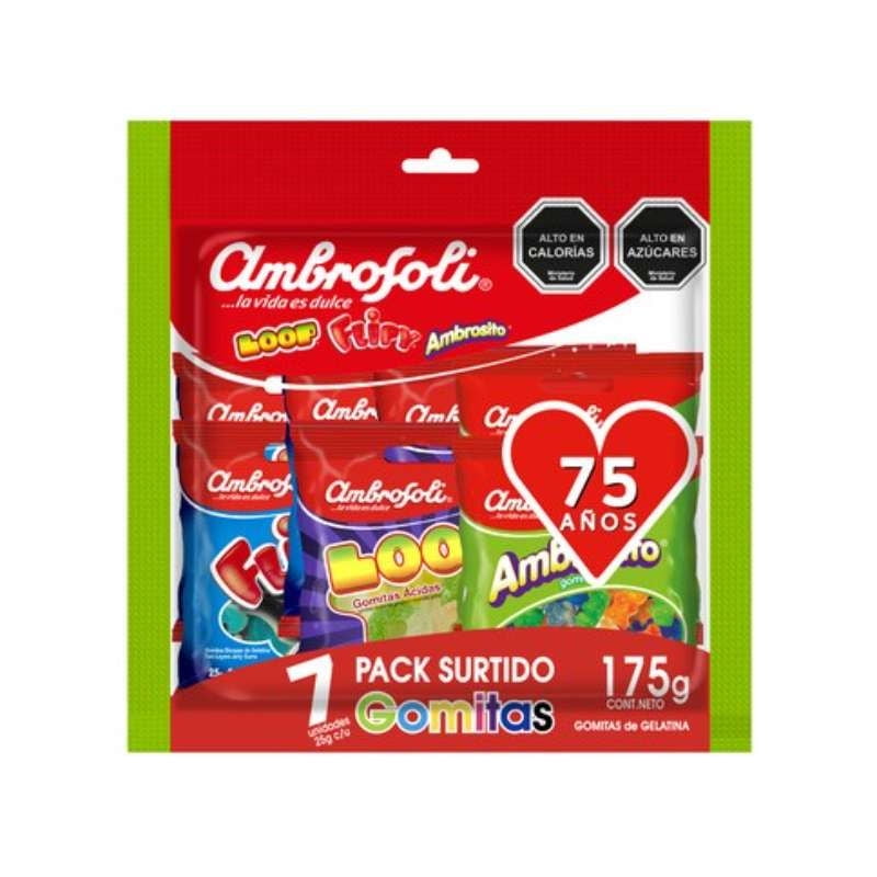 Gomitas Surtidas Pack 7 Un 175 g Ambrosoli