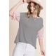 thumbnail image 2 of CCWHOLESALESCLOTHINGS Blusa Casual de Rayas Rosa, Talla Grande para Mujer, 2 of 5