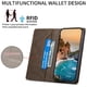 thumbnail image 5 of Funda tipo cartera con bloqueo RFID para Xiaomi Poco C71 4G Con tapa abatible, portatarjetas, cierre magnético, TPU y soporte Marrón, 5 of 6
