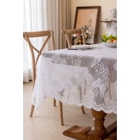 Genérico - Mantel Mariposa Visillo Encajes 150X215 Blanco