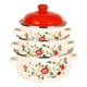 thumbnail image 1 of Juego De 3 Ollas Esmaltadas Antiadherentes Para Cocina De Restaurante, Color Rojo, 1 of 5