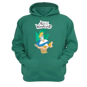 Genérico - Polerón Canguro Alicia Cuentos Infantiles Verde