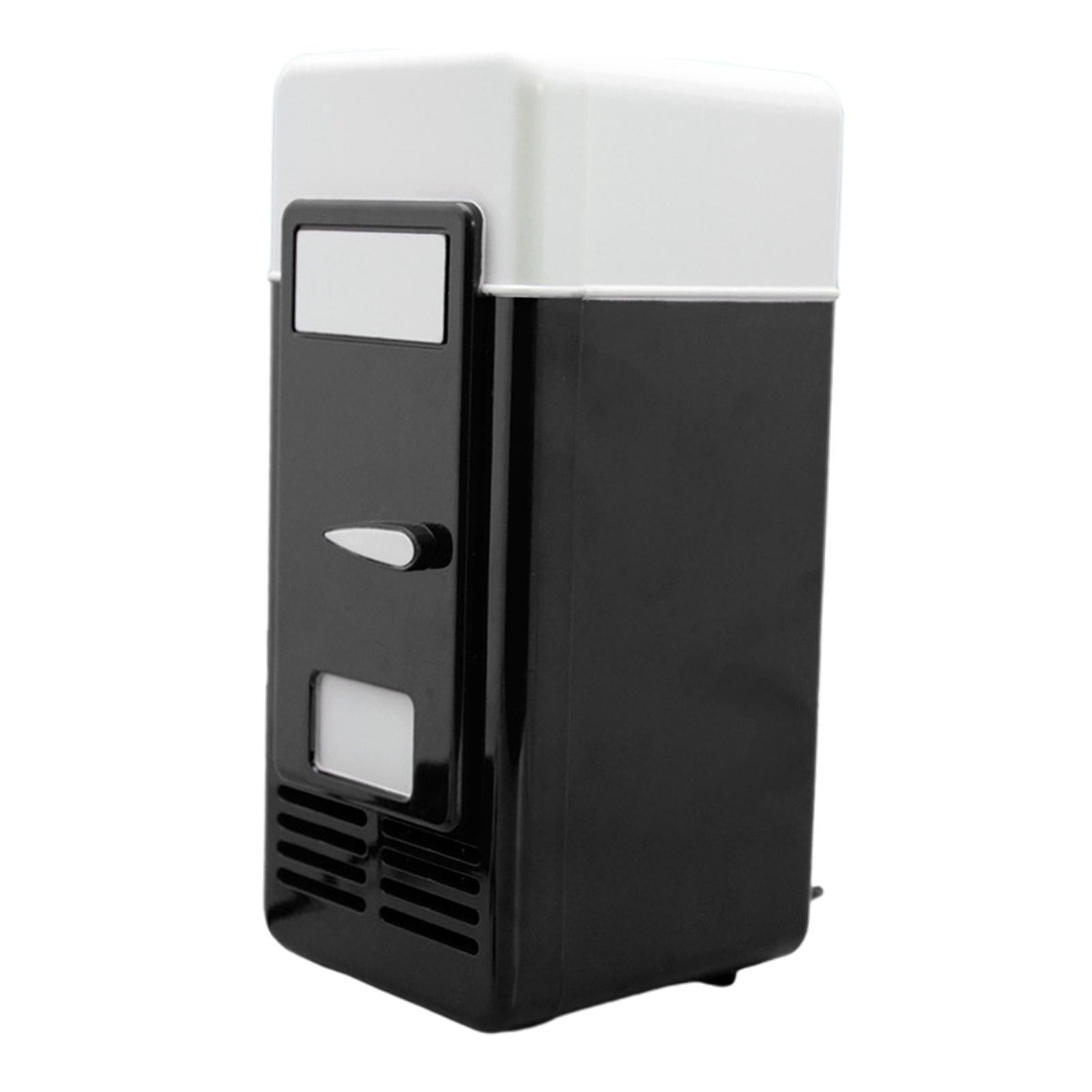 Magideal - Refrigerador Usb Mini Para Coche, Refrigerador Compacto, Calentador Eléctrico, Accesorios, Barra Portátil, Lata De Viaje, Lata De Bebida, Bebidas De H Negro