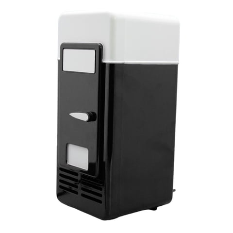 Magideal - Refrigerador Usb Mini Para Coche, Refrigerador Compacto, Calentador Eléctrico, Accesorios, Barra Portátil, Lata De Viaje, Lata De Bebida, Bebidas De H Negro