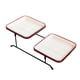 thumbnail image 1 of Bandeja De Servicio De 2 Niveles Mini Cake Cupcake Stand Con Estante Para Boda Buffet Red, 1 of 5