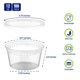 thumbnail image 2 of AOZITA 100 juegos de contenedores de plástico de 12 oz con tapa, sellado hermético, aptos para congelador, lavavajillas y microondas, para almacenar alimentos y llevar comidas, 2 of 7
