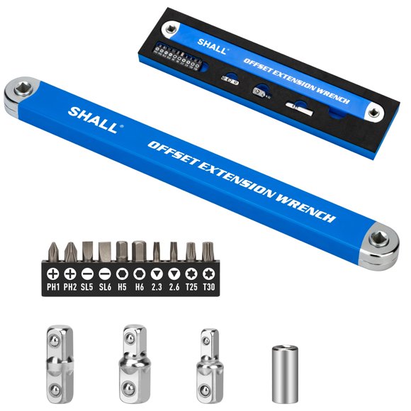 Llave de extensión offset SHALL Impact Ready de 39,12 cm con adaptadores