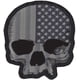 thumbnail image 1 of Parche bordado Lethal Threat USA, calavera gris gris, 10 x 15 cm, 1 of 1