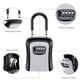 thumbnail image 4 of Caja de seguridad con llave de 5 pulgadas y combinación de 4 dígitos con código reiniciable para almacenamiento seguro, 4 of 6
