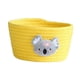 thumbnail image 5 of Cesta De Almacenamiento De Hilo De Algodón Tejido A Mano, Contenedor De Mesa, Organizador De Juguetes, Decoración, Koala Amarillo, 5 of 5