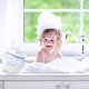 thumbnail image 5 of Esponja de baño con forma de ramo de lufa blanca suave con forma de nube XL, paquete de 4, 5 of 6