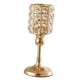 thumbnail image 3 of Candelabro Dorado De Boda De Hierro De Cristal, Candelabro De Decoración Para Oficinas De Iglesia, Altura 26cm, 3 of 5