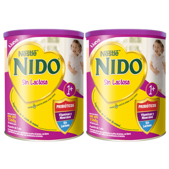 Pack 2 Fórmula Láctea Nido® 1 Sin Lactosa 1560g