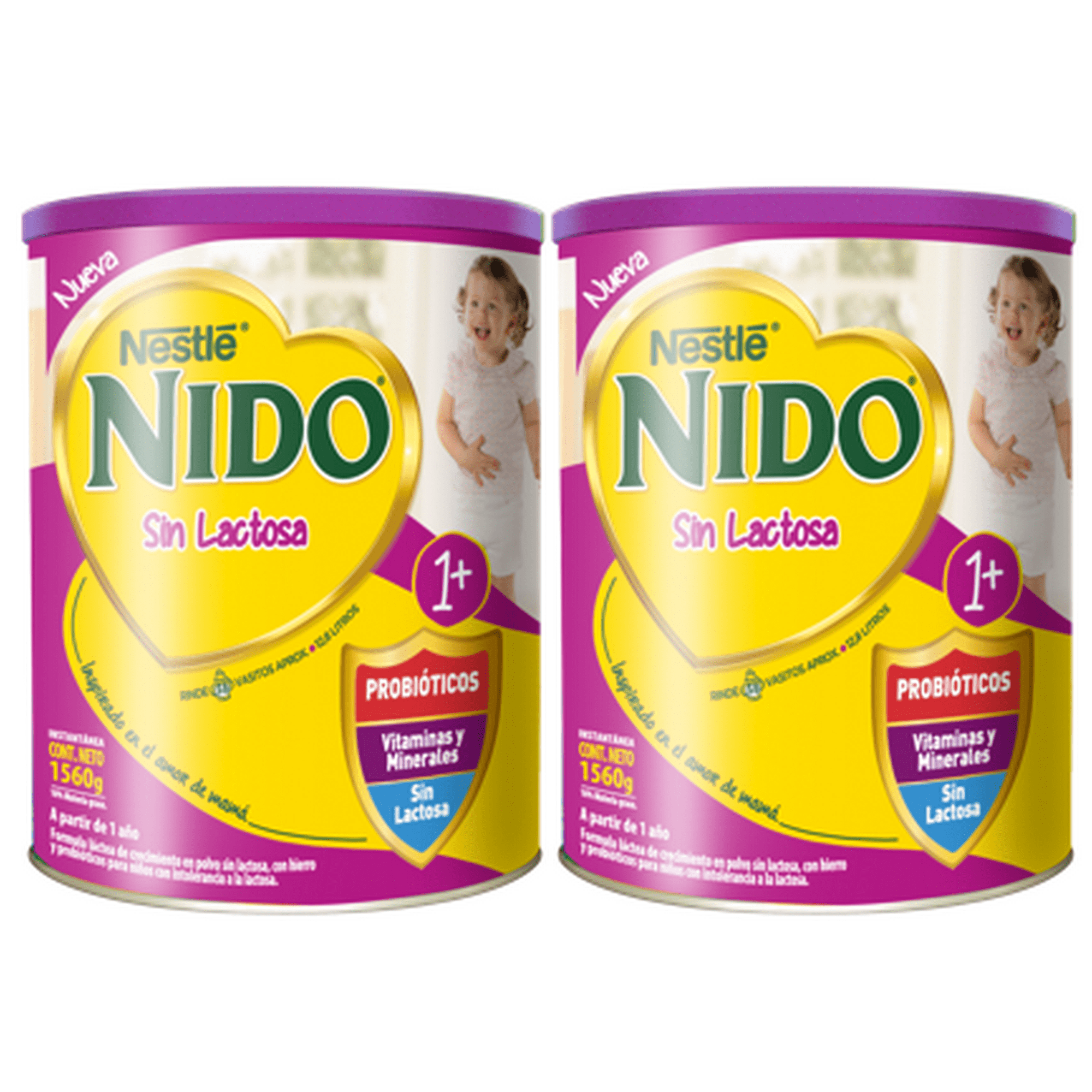 Pack 2 Fórmula Láctea Nido® 1 Sin Lactosa 1560g
