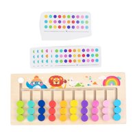 Magideal - Rompecabezas De Madera Con Forma De Color Deslizante, Divertido Juguete Montessori, Clasificación De Colores, Educación Temprana, Juguetes Stem Para , 10 Colores