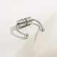 thumbnail image 3 of Piercing unisex acero argolla con imán plateado, 3 of 6