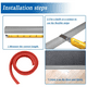 thumbnail image 4 of Protector de borde de 2 metros - Tira de PVC para borde de alfombra - Tiras de transición de goma para piso - Moldura autoadhesiva, 4 of 5
