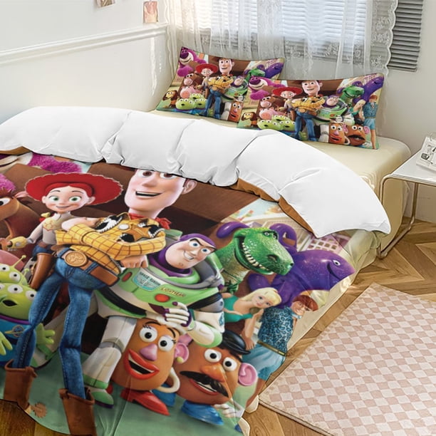 Toy Story Bedding Comforter Sets 3-Piece Bedding Set Soft Warm Bed Set for Bedroom All Season