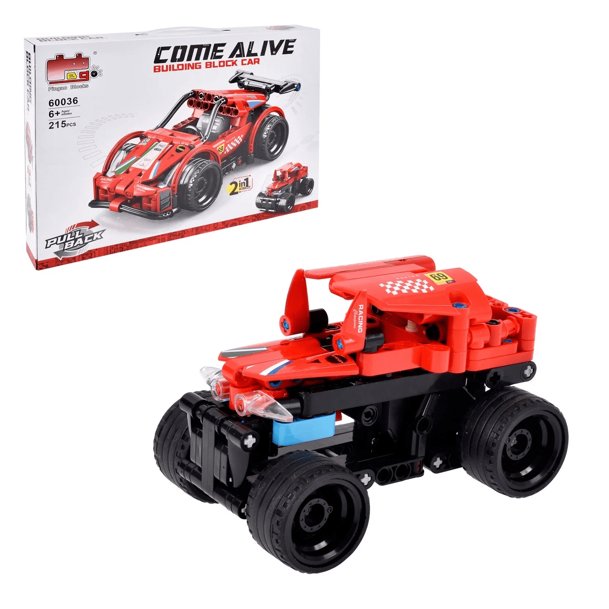 Auto Armable Ansaldo 215 Piezas Pullback 2 En 1