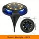 thumbnail image 1 of 4pcs Solar Ground Lights, Outdoor LED Powered Disk Lights, Solar Waterproof In-ground Lights, Color Changing Landscape Lighting, For Garden Deck Stair Step Lawn Patio Driveway Walkway Pathway Yard Dec, 1 of 3