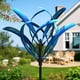 thumbnail image 1 of Molino De Viento Cinético Grande De Metal Azul Magnolia Para Jardín, 1 of 7