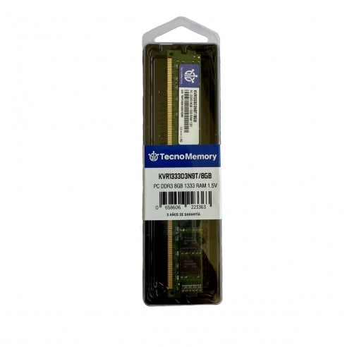 Memoria ram TecnoMemory PC DDR3 8GB 1333Mhz KVR1333D3N9T/8GB