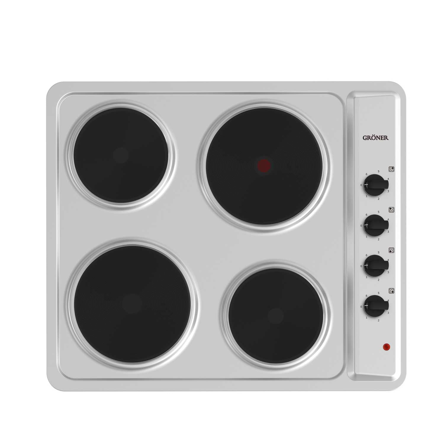 Groner - Encimera Eléctrica Inox 4q