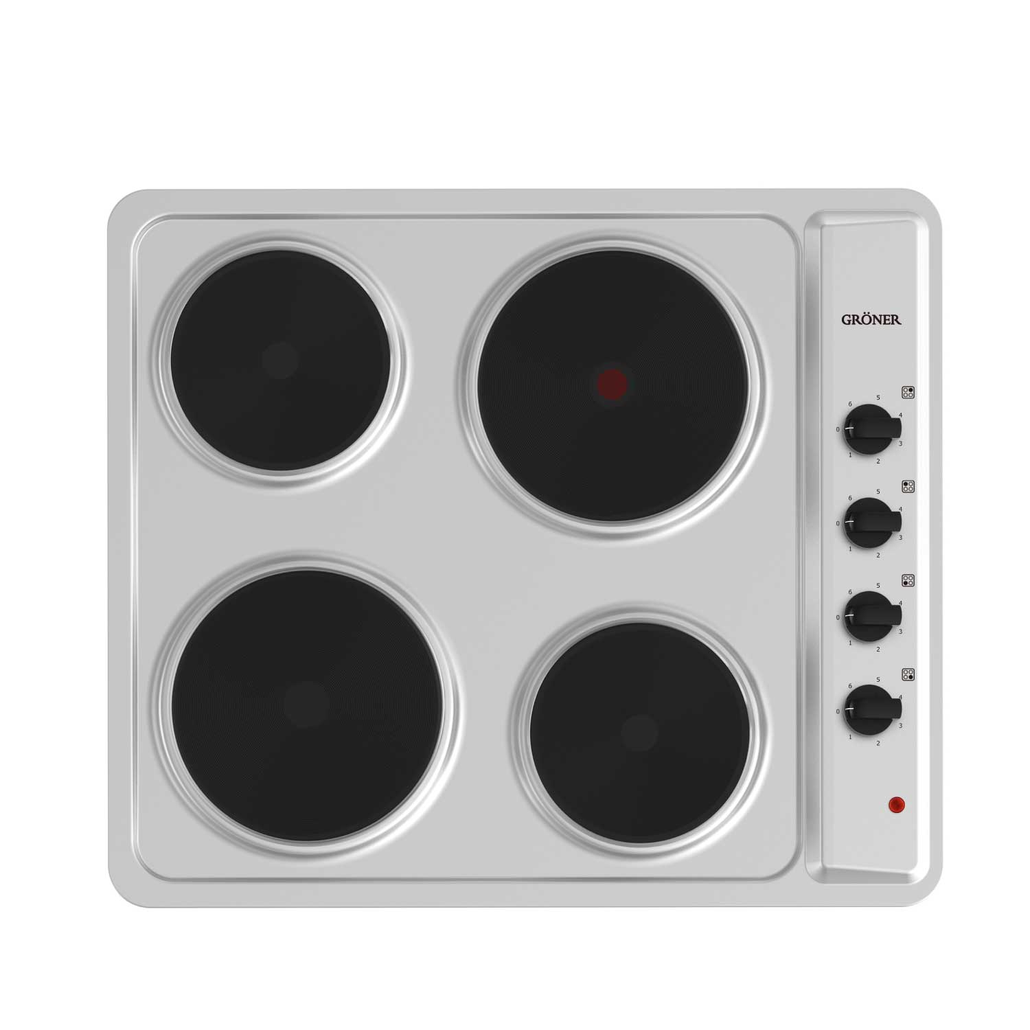 Groner - Encimera Eléctrica Inox 4Q