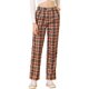 thumbnail image 5 of INSPIRE CHIC Pantalones Largos Rectos con Cintura Elástica a Cuadros para Mujer de Regreso a Clases con Botón y Cremallera XL Rojo Marrón Beige, 5 of 8