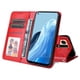 thumbnail image 4 of Funda tipo cartera FOXDOCK para OPPO Reno 7 4G , diseño girasol en relieve, cuero PU, cierre magnético, soporte y tarjetero, 4 of 5