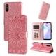 thumbnail image 3 of Funda tipo cartera FOXDOCK para Xiaomi Redmi 9A , diseño girasol en relieve, cuero PU, cierre magnético, soporte y tarjetero, 3 of 5
