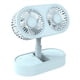thumbnail image 3 of 1pc Summer New Double-blade Desktop Fan Mute Strong Wind Folding Retractable Home Office Double-headed Small Fan, 3 of 3