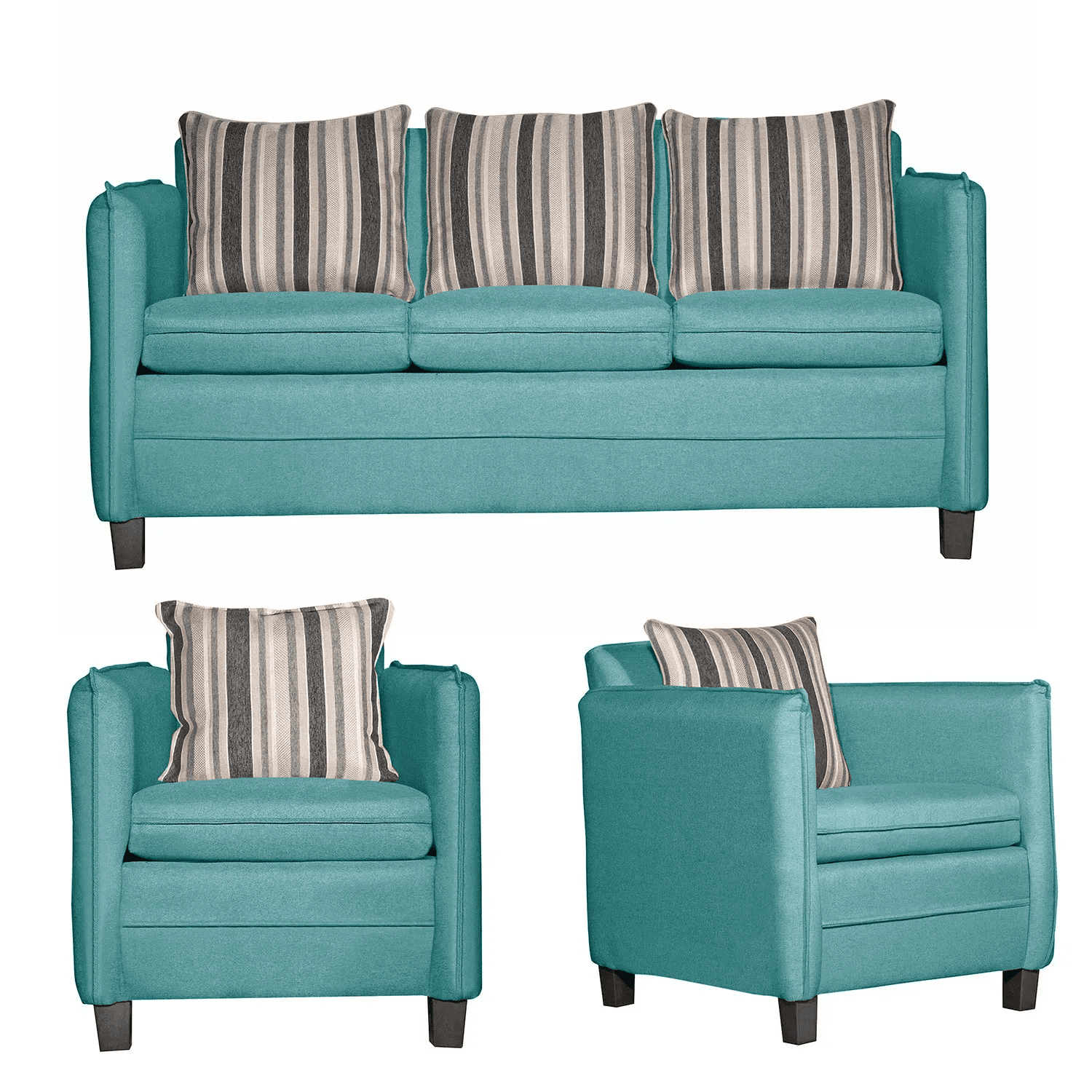 Ruzam Mobel - Juego De Living 3-1-1 Barcelona Turquesa