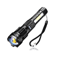 Genérico - Linterna Led Usb Titanium Tactical Laser Pro Camping Trail, Color: Negro, Color De Luz: Negro