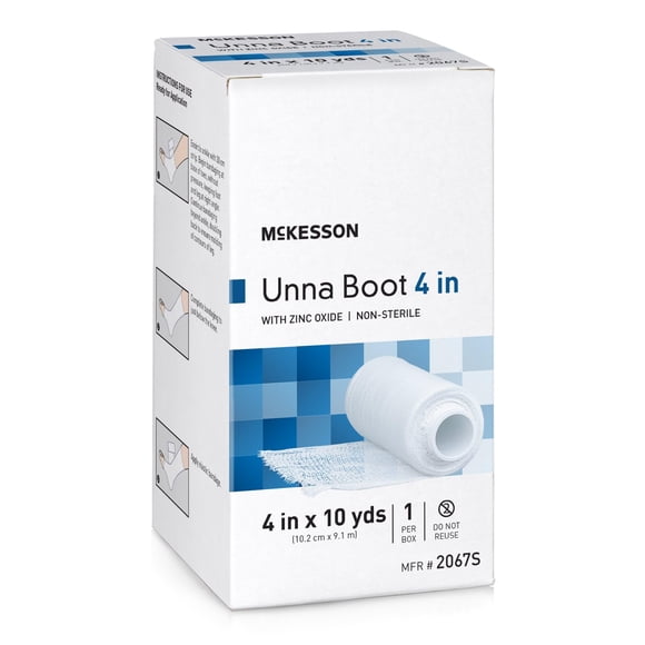 Aderezo para heridas McKesson Unna Boot, óxido de zinc, 10 m x 10 cm