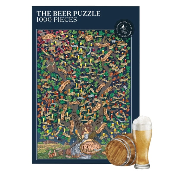 PUZZLES WATER & WINES Rompecabezas de 1000 piezas – Regalo para amantes de la cerveza