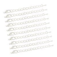 Magideal - 10 Uds. Collar De Cadena De Extensión Para La Fabricación De Joyas, Cordón De , Cadena De Extensión, Cadena Artesanal, Diy , Plata
