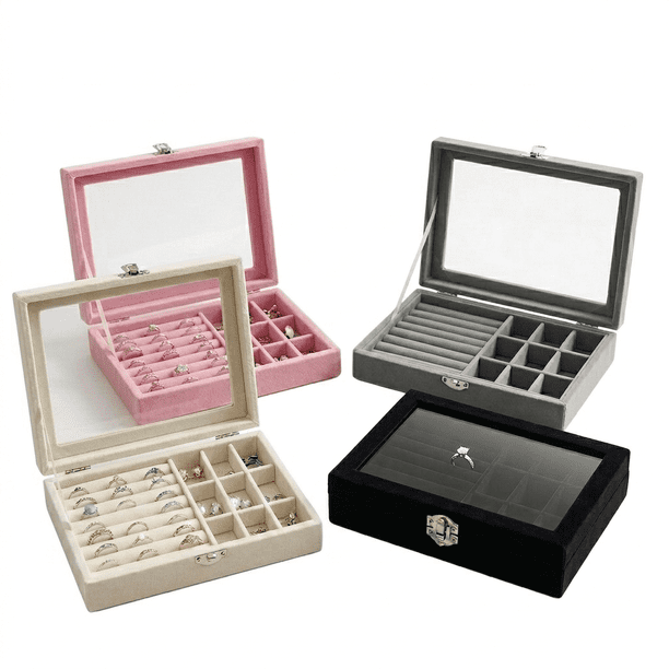 Joyero Organizador Velvet Glass La vitrina De Lujo Para Tus Tesoros
