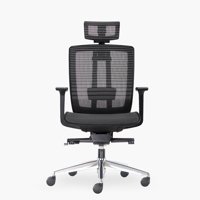 Form Office - Silla Oficina Air Con Cabecero Gris Oscuro