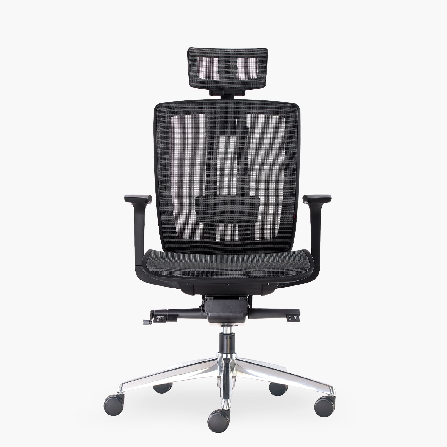 Form Office - Silla Oficina Air Con Cabecero Gris Oscuro