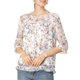 thumbnail image 1 of INSPIRE CHIC Camisas de Mujer de Manga 3/4 Blusas de Chifón Floral Blanco-Rosa Floral M, 1 of 7
