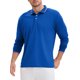 thumbnail image 4 of INSPIRE CHIC Camisa Polo de Manga Larga Clásica de Ajuste Regular para Hombre Color Sólido para Negocios y Golf L Azul Real, 4 of 6