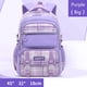 thumbnail image 1 of purple school bags for kids plaid book bag pink waterproof School backpacks for girls large capacity backpack with many pockets, 1 of 3