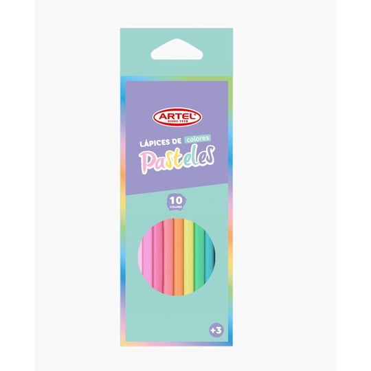 Lápices De Colores Pastel Extra Suave, 10 Un None Artel