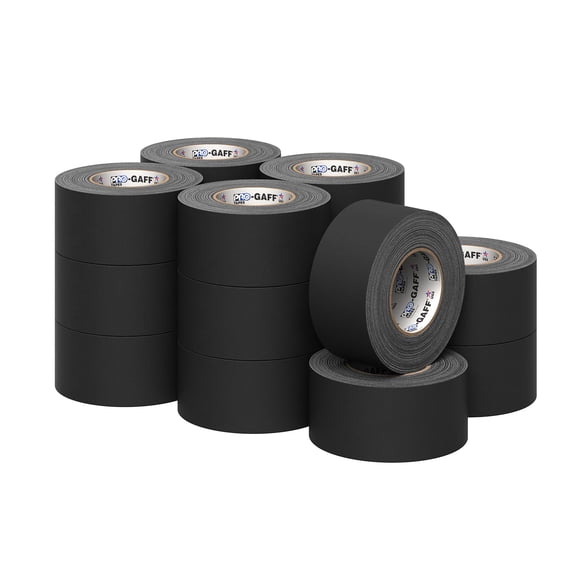 Gaffers Tape Pro Tapes Pro Gaff de 55 m de longitud, color negro (paquete de 16)