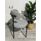 thumbnail image 3 of Silla de comedor Nórdica Arpillera patas de metal negra - Gris claro, 3 of 4