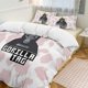 thumbnail image 1 of Pink Cow Print Gorilla Tag Comforter Set Soft 3 Pcs Twin Bedding Sets Thicken for All Season, 1 of 5