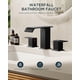 thumbnail image 5 of Grifo De Baño Matte Black Waterfall 3 Orificios 8 Pulgadas, 5 of 9